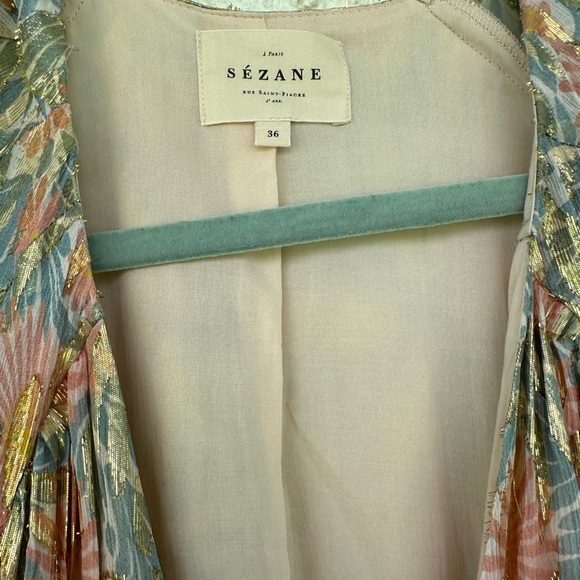 RARE Sezane Wrap dress Orchidée Dress FR36 - Picture 5 of 7